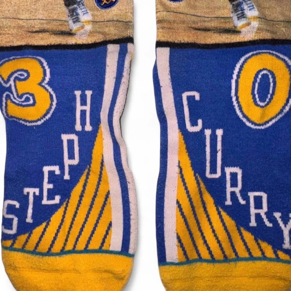 Stance NBA Stephen Curry Youth Socks Golden State Warriors Blue Gold Size L